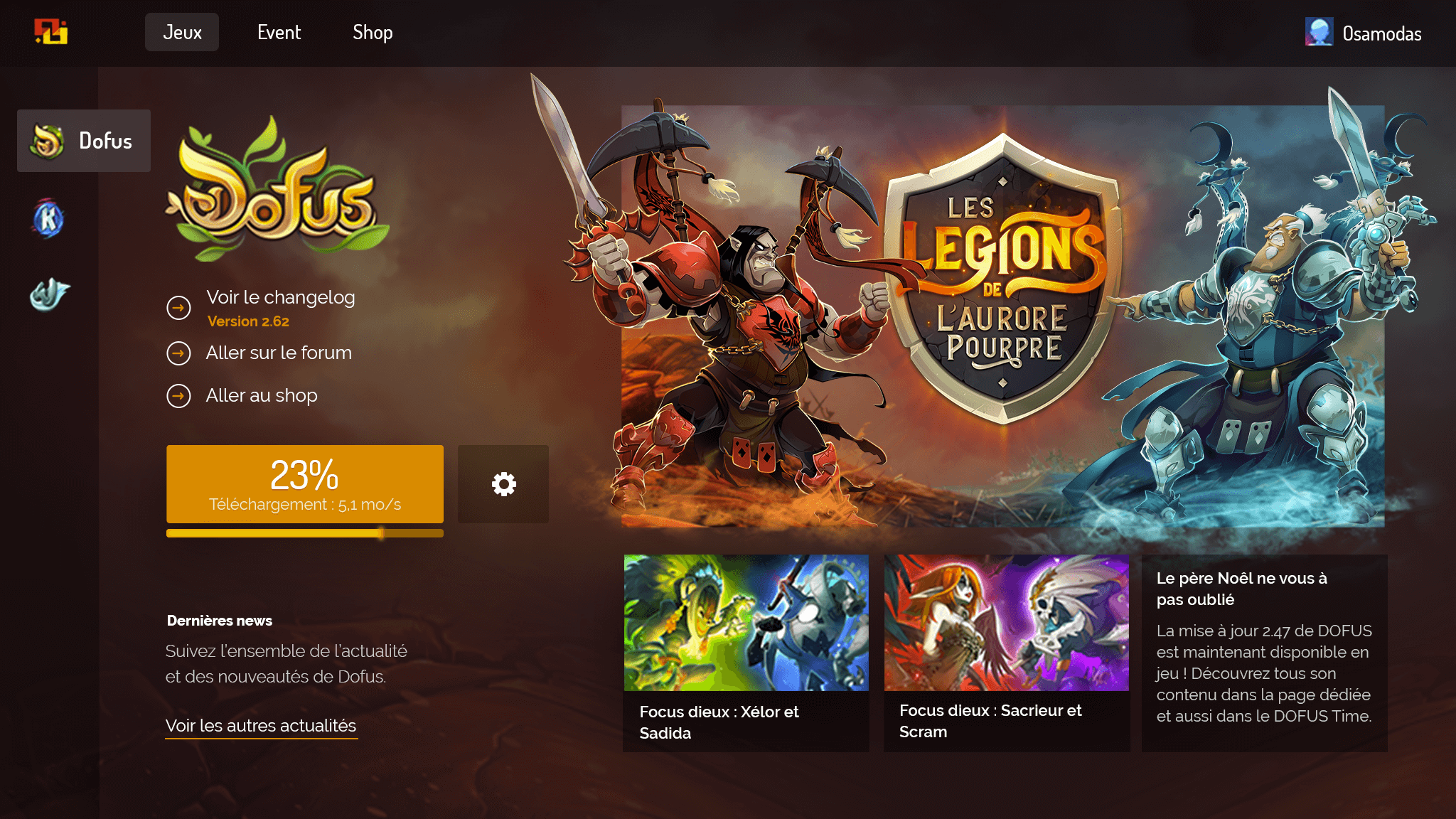 launcher ui doawnloading