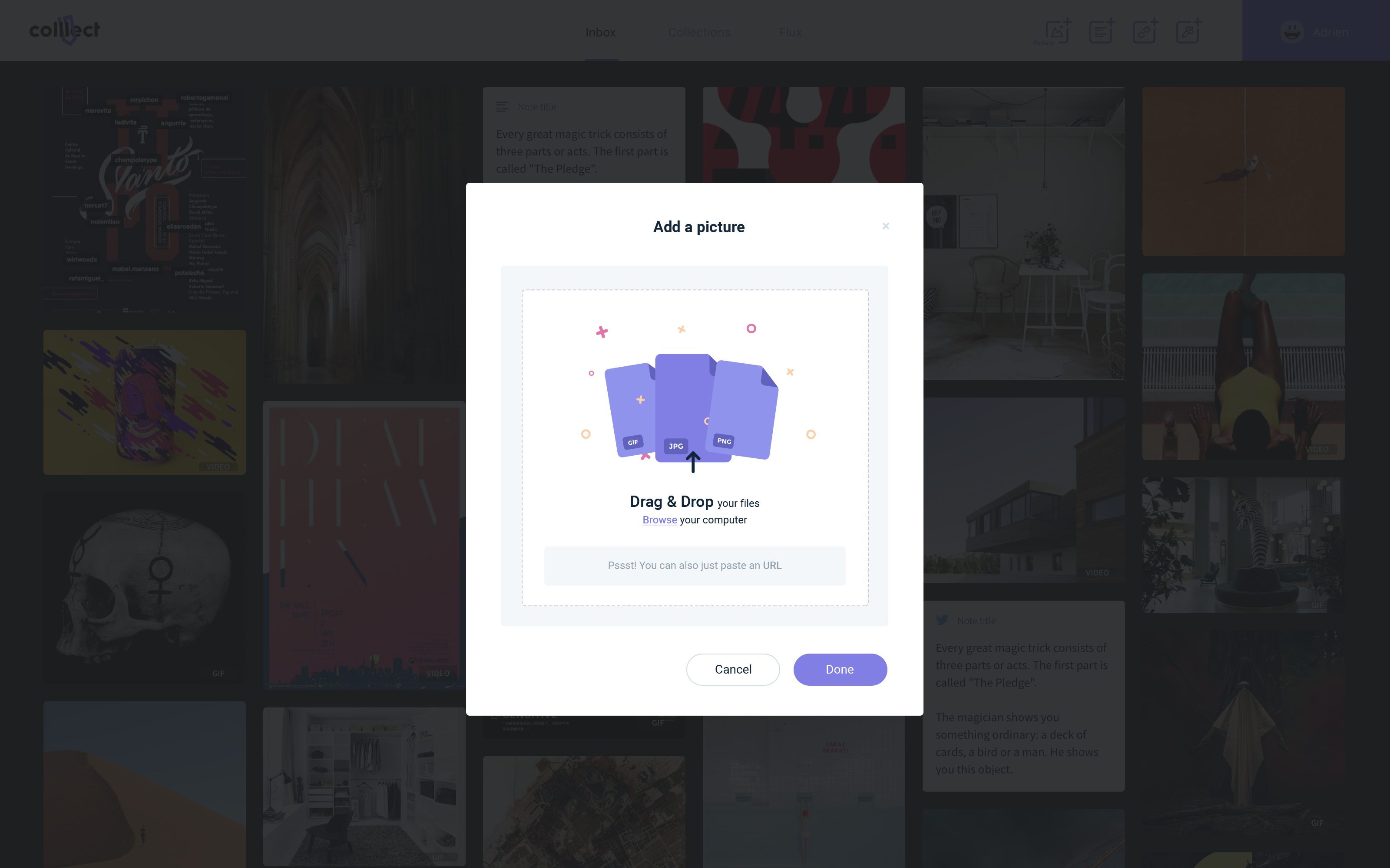 popup upload